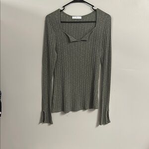 Ces Femme Ribbed Knit Top in Olive